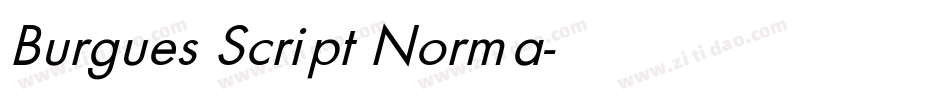 Burgues Script Norma字体转换